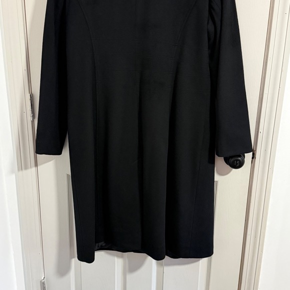 Kristen Blake Lambswool Coat Womens 14 Black Timeless Old Money Quiet Luxury - Picture 7 of 12